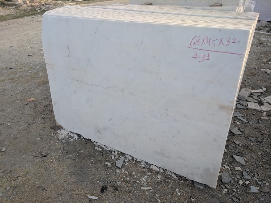 Spot less white marble